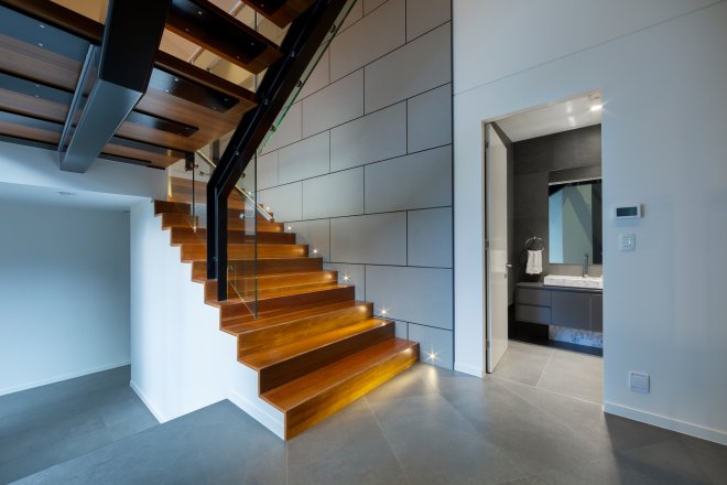 Stair case solid timber